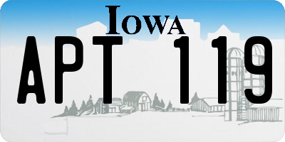 IA license plate APT119