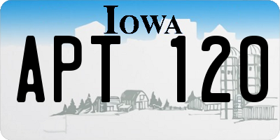 IA license plate APT120