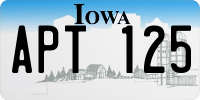 IA license plate APT125