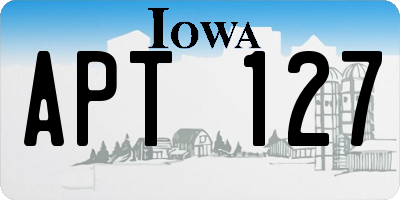 IA license plate APT127