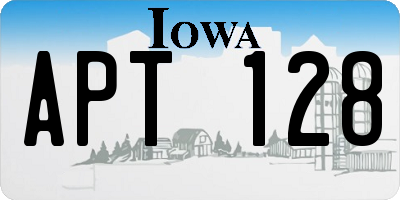 IA license plate APT128