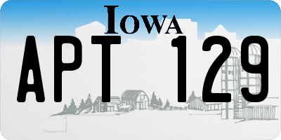 IA license plate APT129