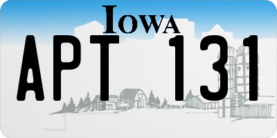 IA license plate APT131
