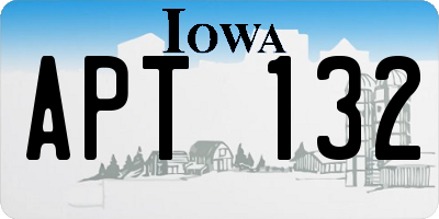 IA license plate APT132