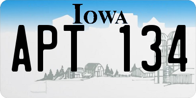 IA license plate APT134