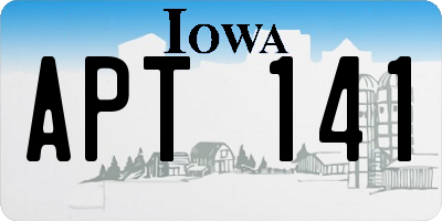 IA license plate APT141