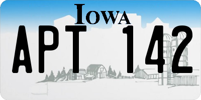 IA license plate APT142