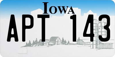 IA license plate APT143