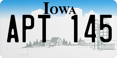 IA license plate APT145
