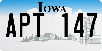 IA license plate APT147