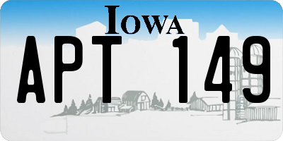 IA license plate APT149
