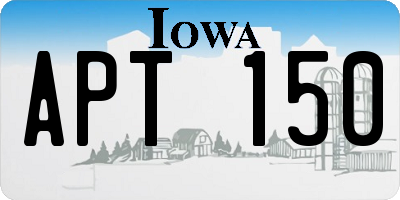 IA license plate APT150