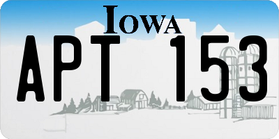 IA license plate APT153