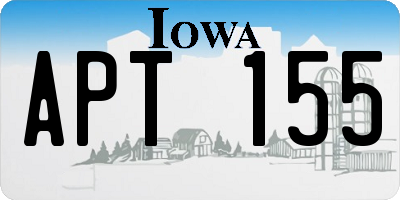 IA license plate APT155
