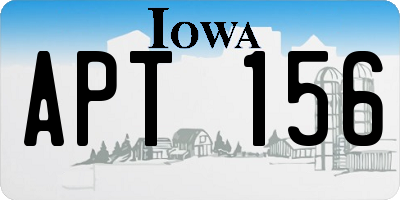 IA license plate APT156