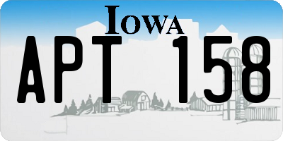 IA license plate APT158