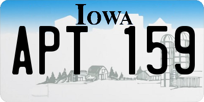 IA license plate APT159