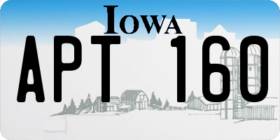 IA license plate APT160
