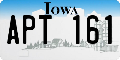 IA license plate APT161