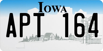 IA license plate APT164