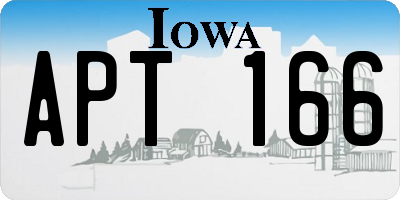 IA license plate APT166