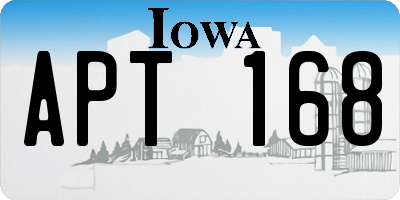 IA license plate APT168