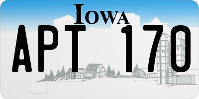 IA license plate APT170