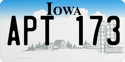 IA license plate APT173