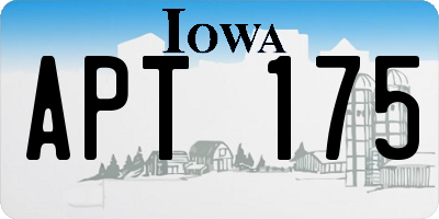 IA license plate APT175