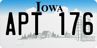 IA license plate APT176