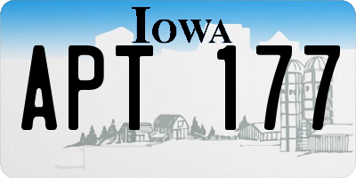 IA license plate APT177