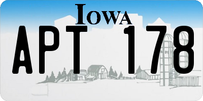IA license plate APT178