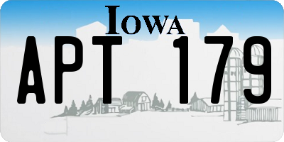 IA license plate APT179