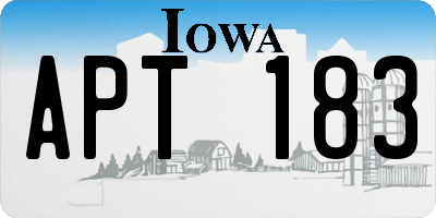IA license plate APT183
