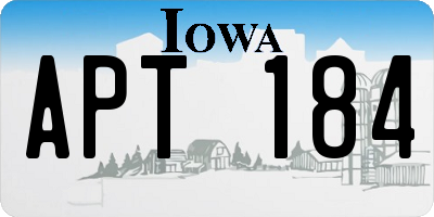 IA license plate APT184