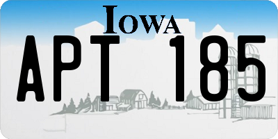 IA license plate APT185