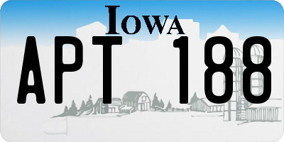 IA license plate APT188