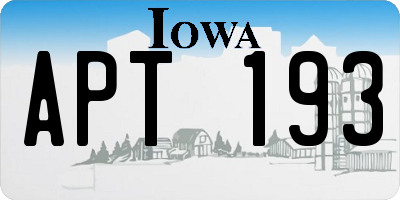 IA license plate APT193