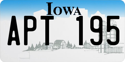IA license plate APT195