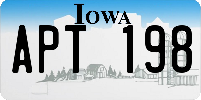 IA license plate APT198