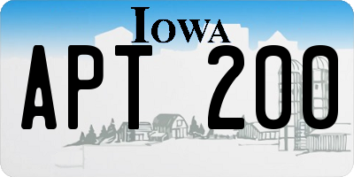 IA license plate APT200