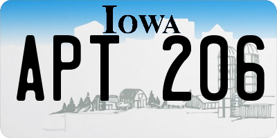 IA license plate APT206