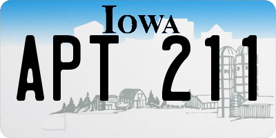 IA license plate APT211
