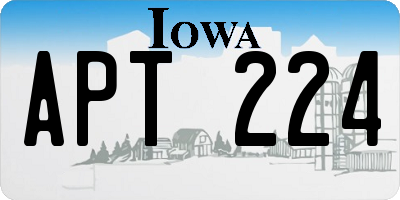 IA license plate APT224