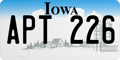 IA license plate APT226
