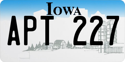 IA license plate APT227