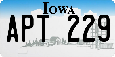 IA license plate APT229