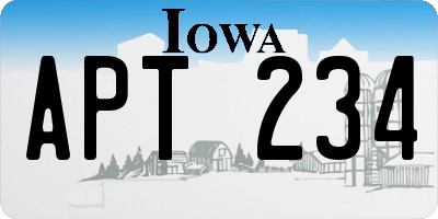 IA license plate APT234