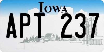 IA license plate APT237
