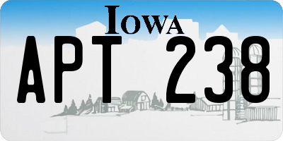 IA license plate APT238